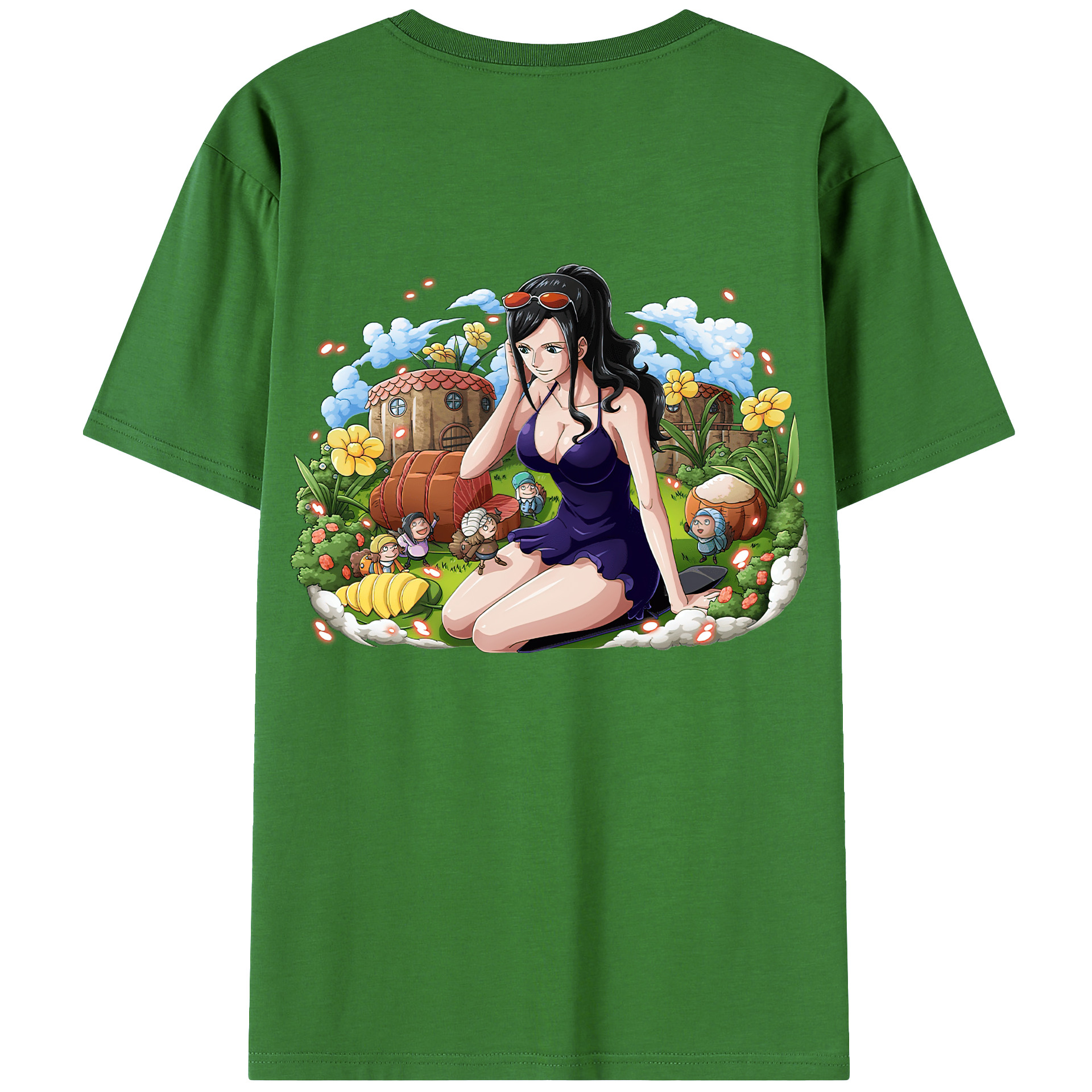 ワンピース ニコ・ロビン ONE PIECE Nico Robin レディース半袖Tシャツ(バックプリント)